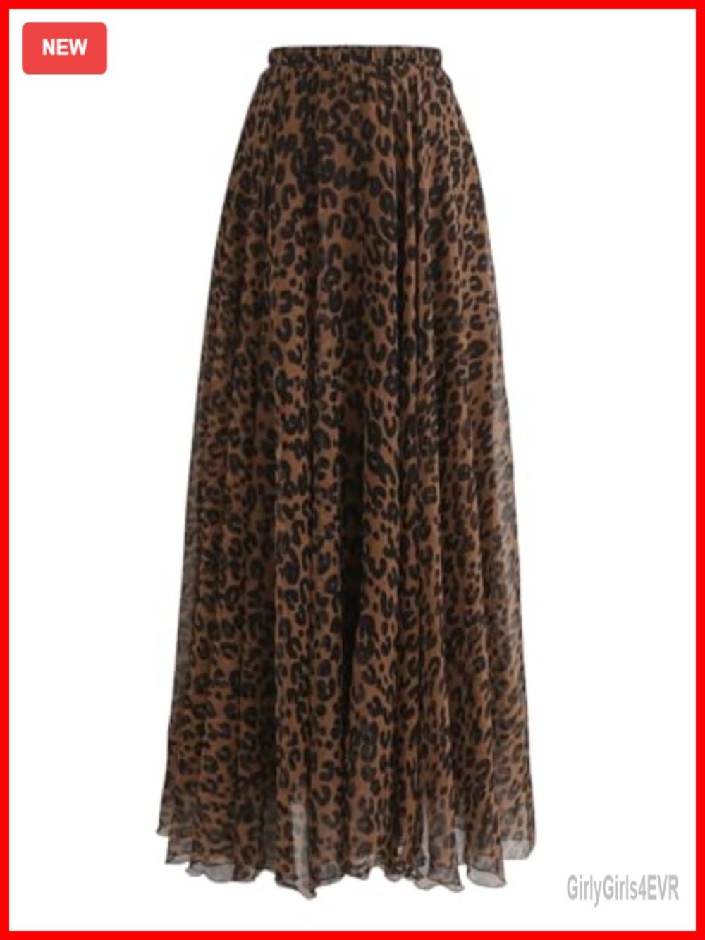 Pleated Flowy Maxi Skirt High Waist Ruffled Hem A-Line Y2k Goth Festival Skirt